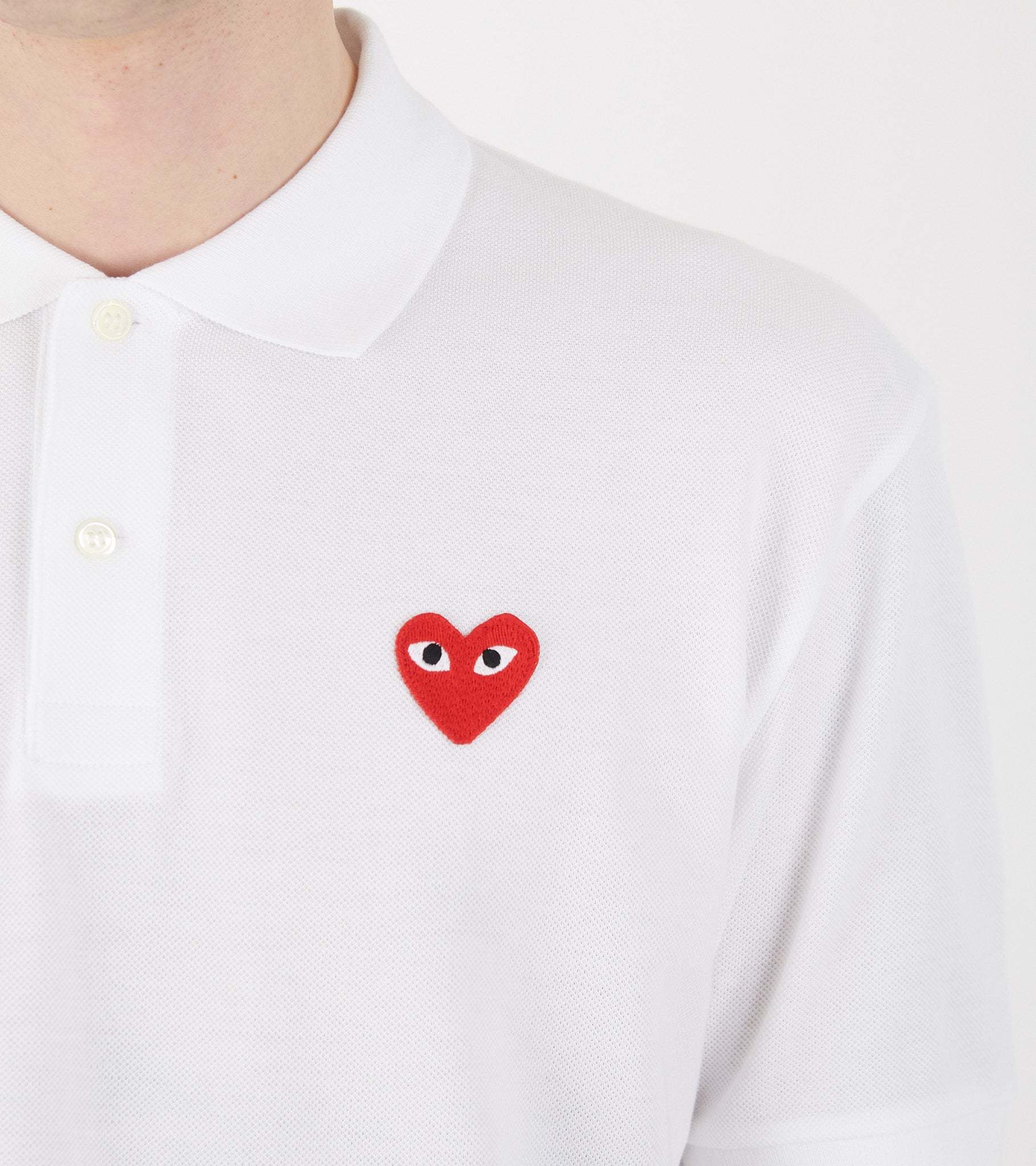 Comme Des Garçons Play Overlap-heart Print Cotton-jersey T-shirt