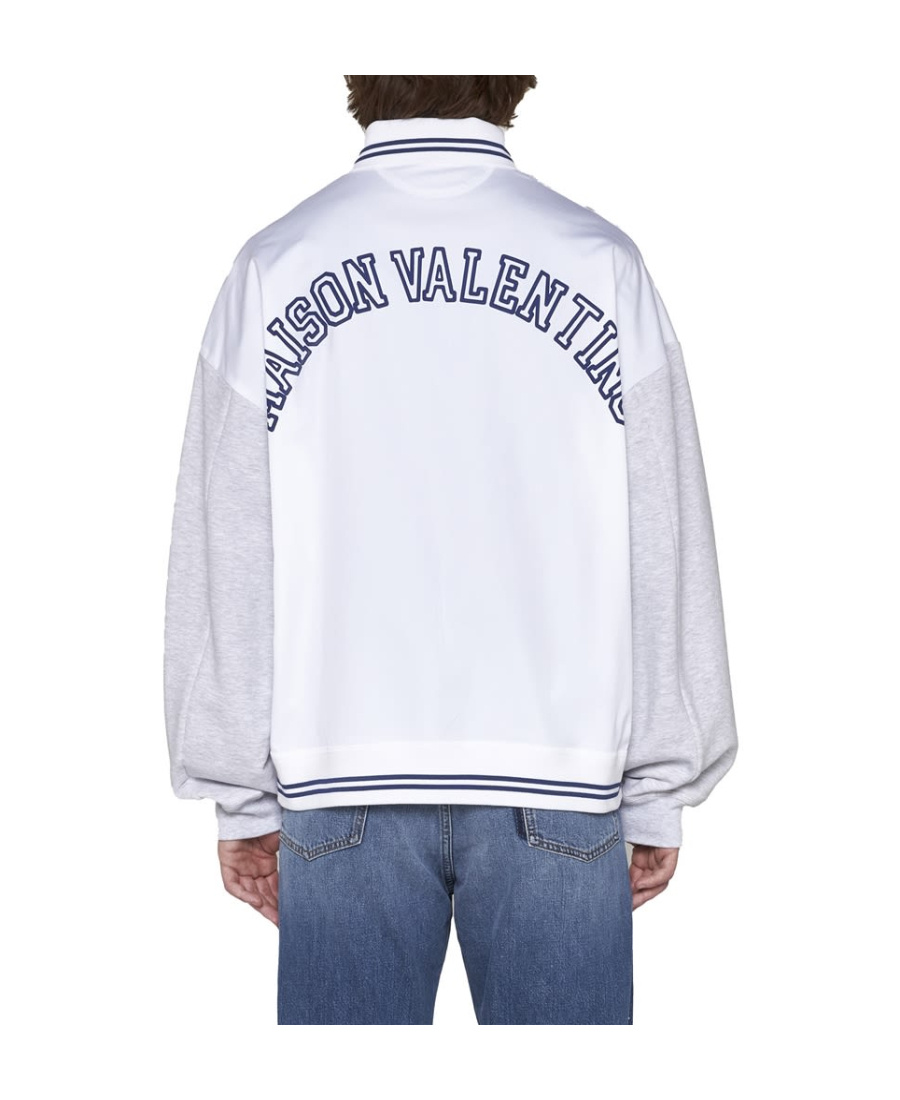 Valentino Vlogo Bomber Jacket In White