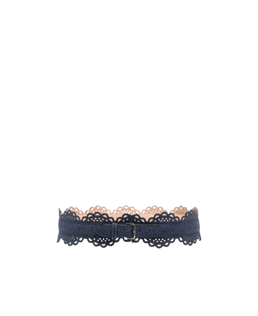 Shop Alaïa Hollowed-out Buckle Belt In Black