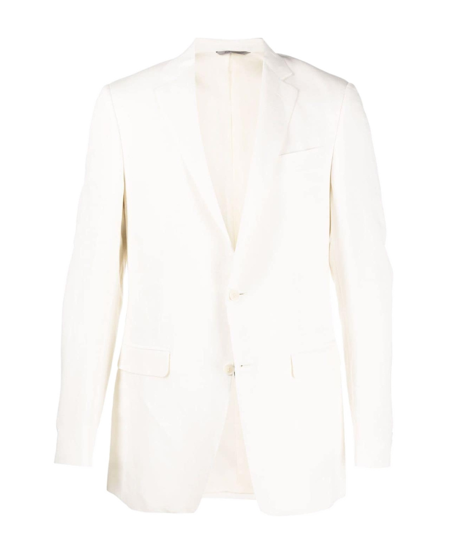 Canali Single-breasted Linen-silk Blazer In White