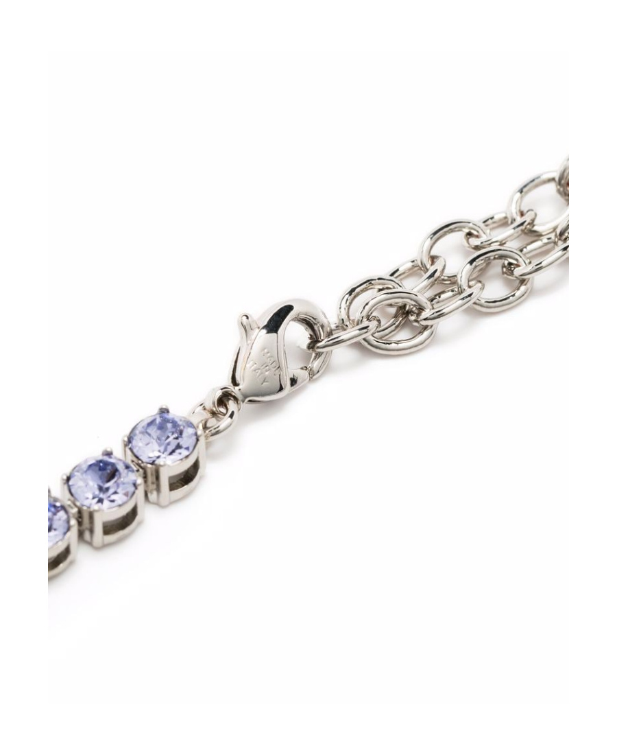 Amina Muaddi Crystal Bracelet In White
