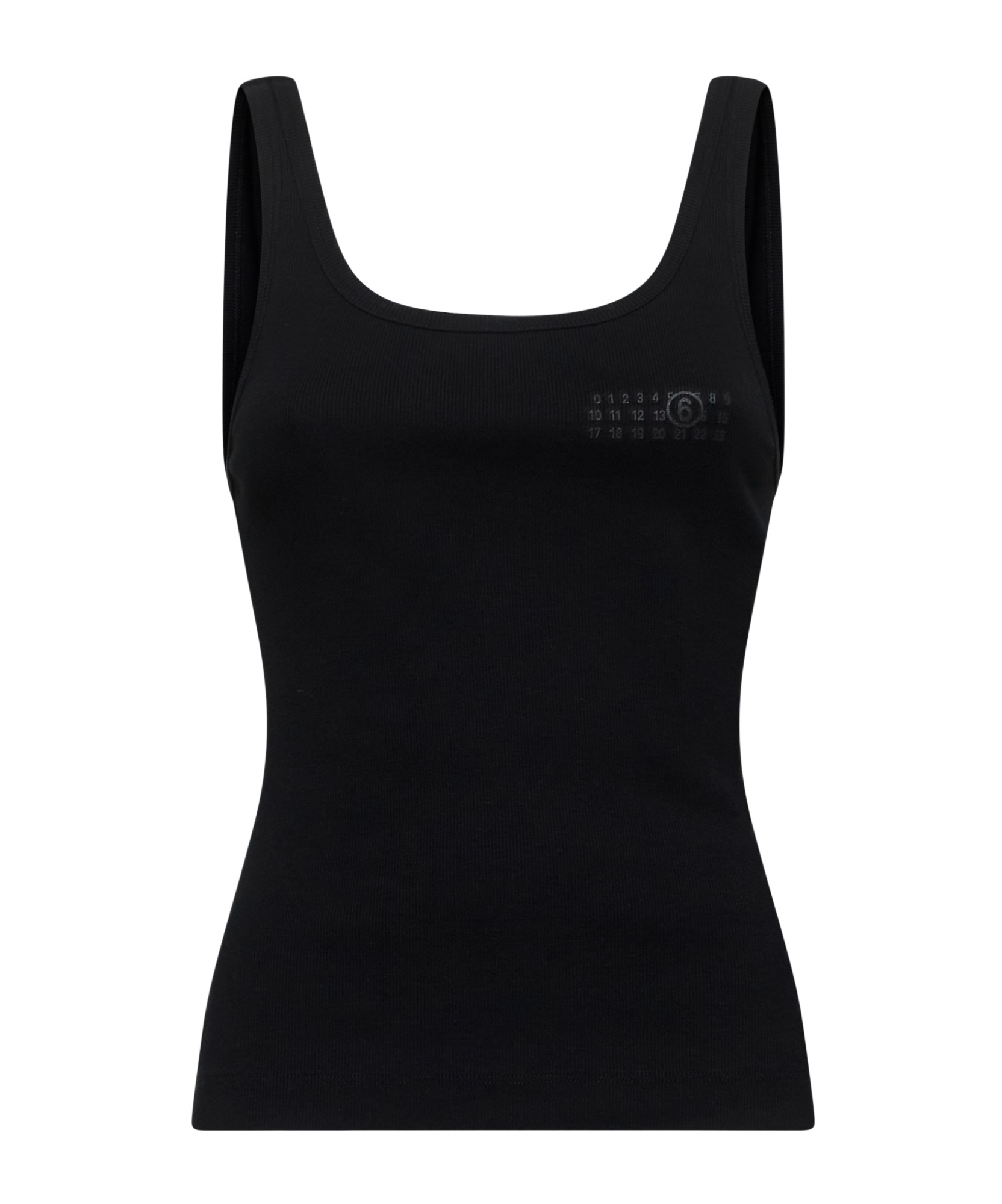 Mm6 Maison Margiela Strap-detail Tank Top In Black