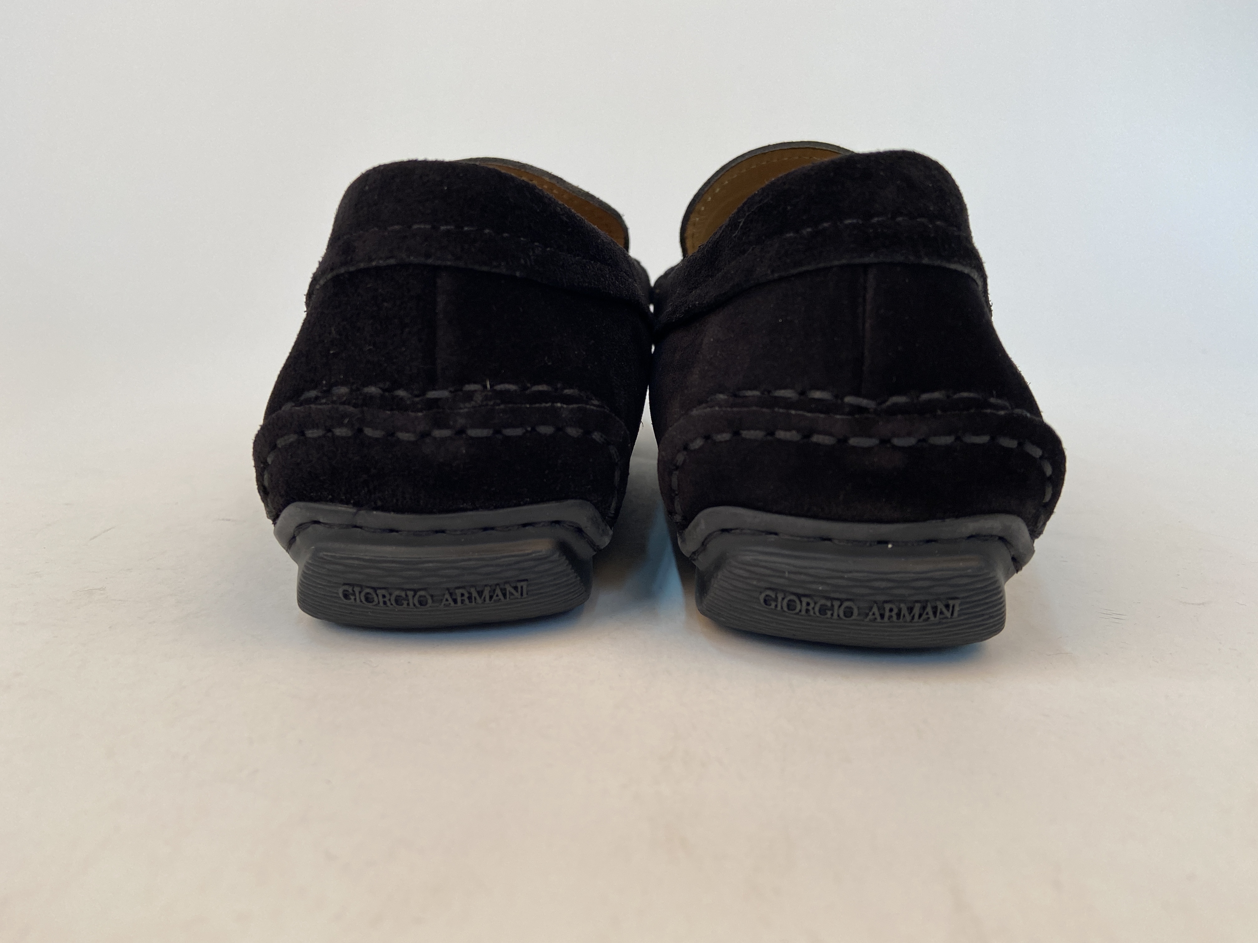 Giorgio Armani Buckle Business Casual Shoes In Black