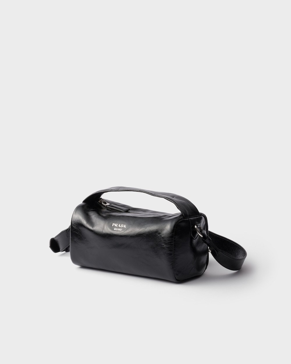 Prada Rectangular Handbag Top Handle In Black
