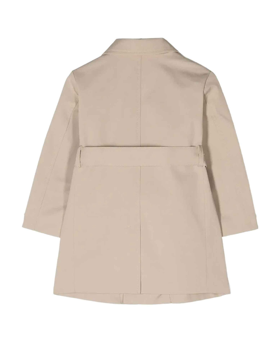 Emporio Armani Belted Trench Coat In Nude