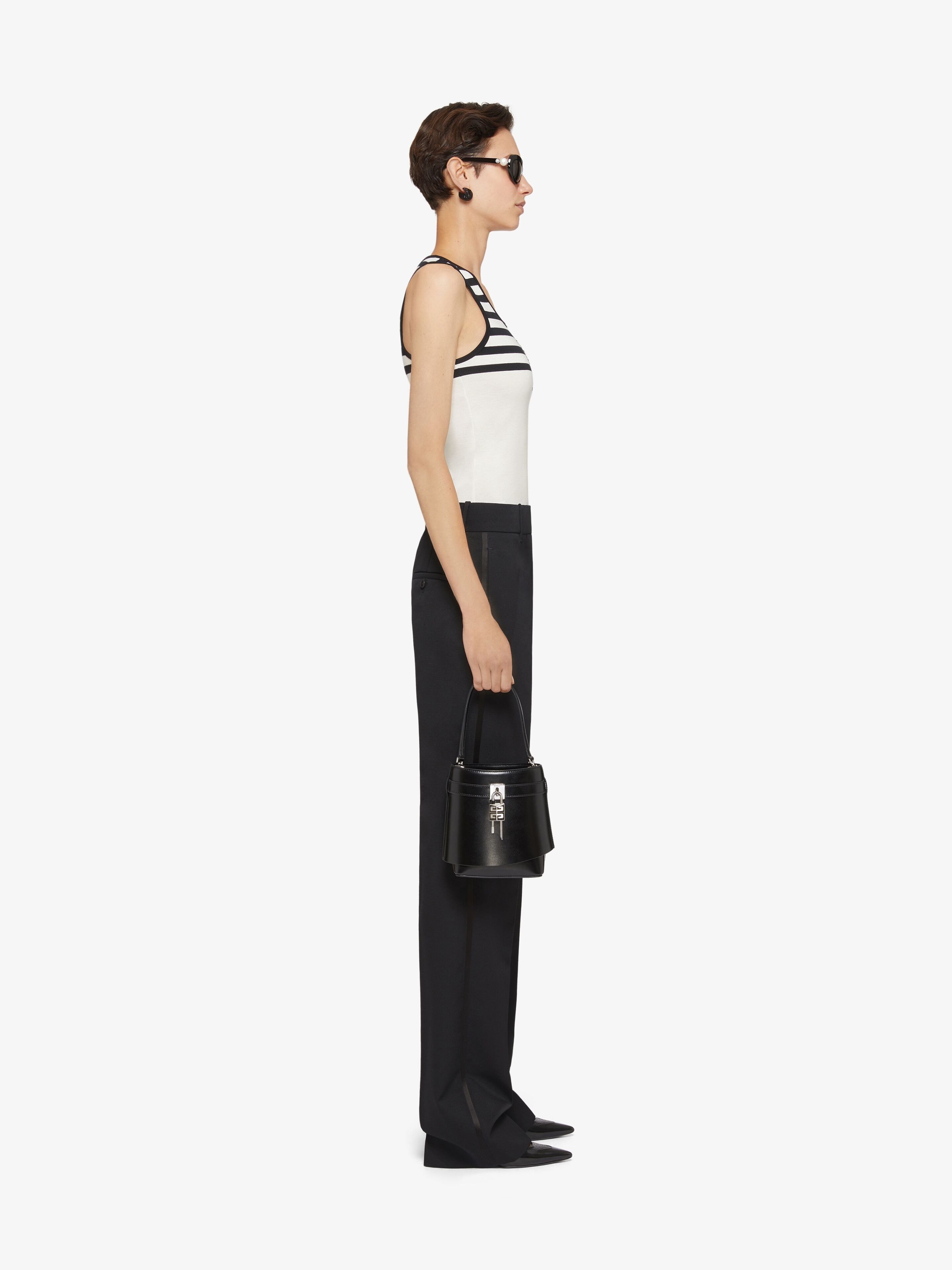 Givenchy 4g Slim Fit Tank Top In Cotton With Stripes In White