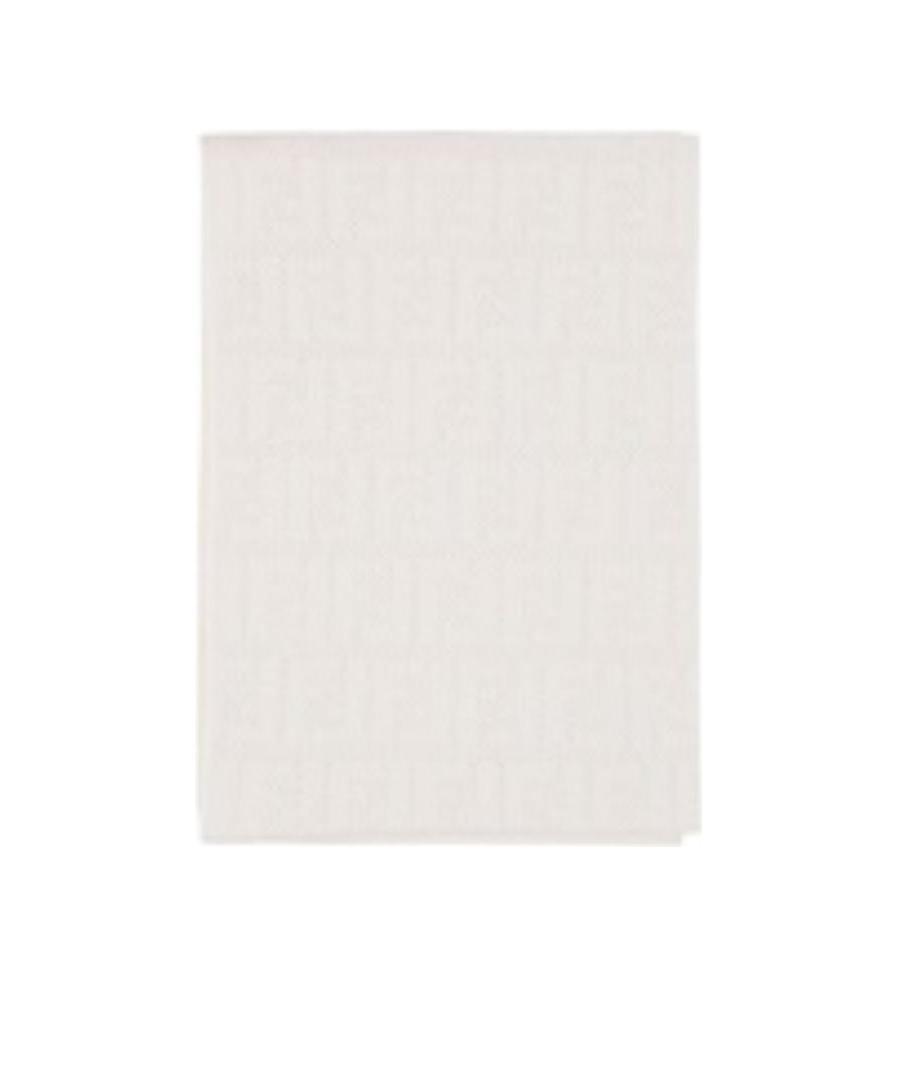 Fendi Logo Scarf In White