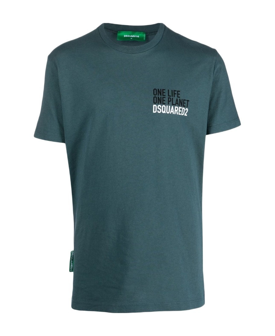 Dsquared2 Man T-shirt Deep Jade Size 3xl Cotton In Blue