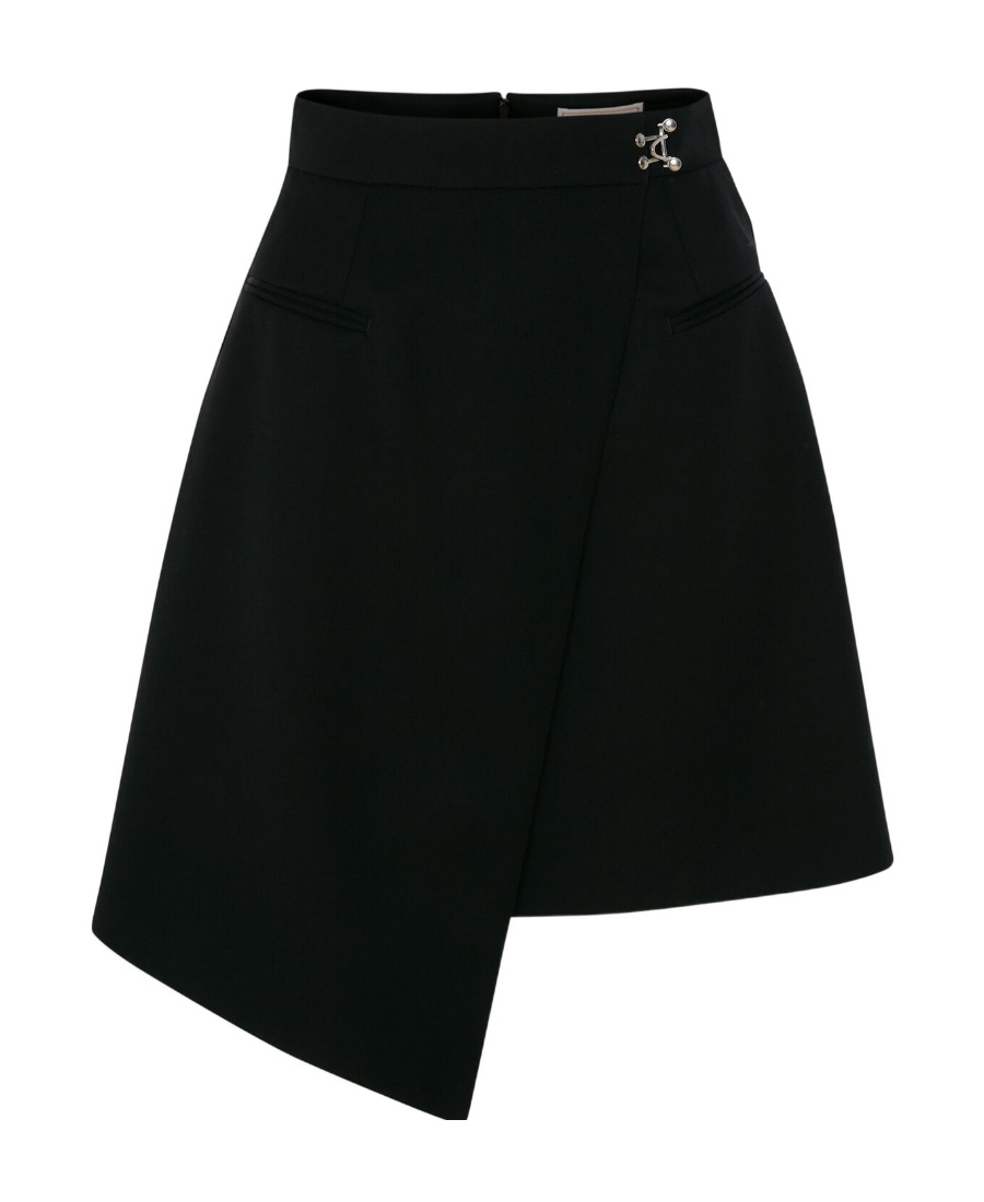 Shop Alexander Mcqueen Drop-hem Miniskirt In Black