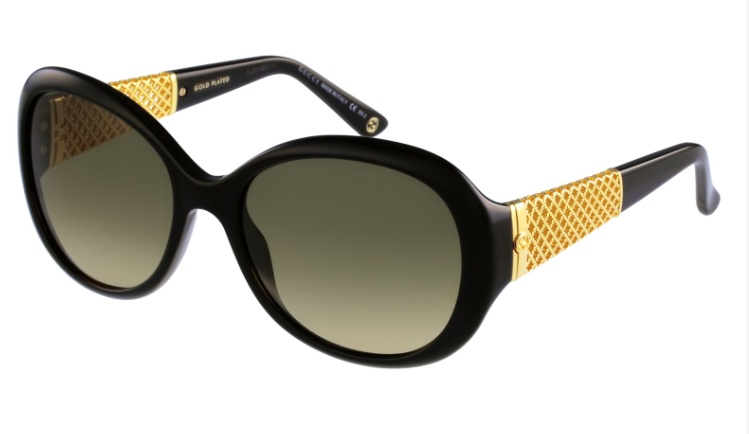 Gucci Logo Details Sunglasses In Green