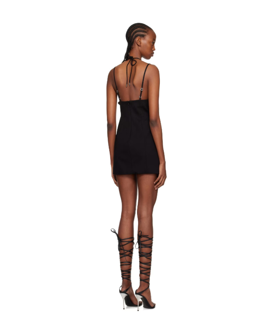 Shop Area Star Cut-out Minidress In Black