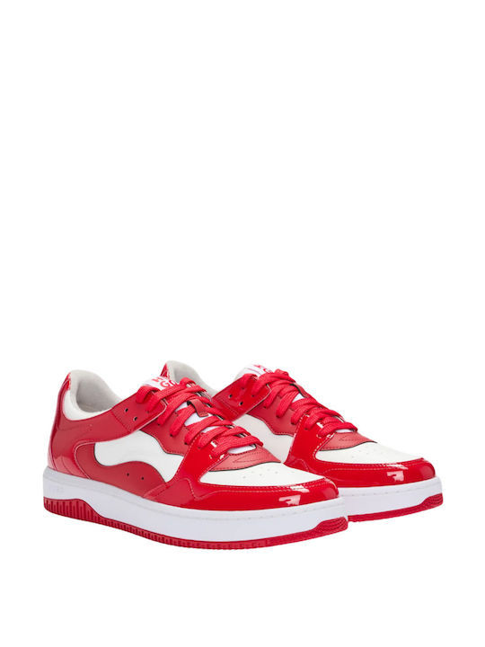 Hugo Boss Lace-up Sneakers In Red
