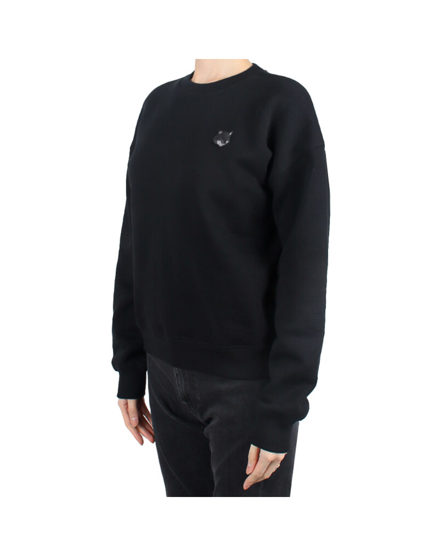 Shop Maison Kitsuné Bold Fox Head Patch Comfort Sweatshirt In Black