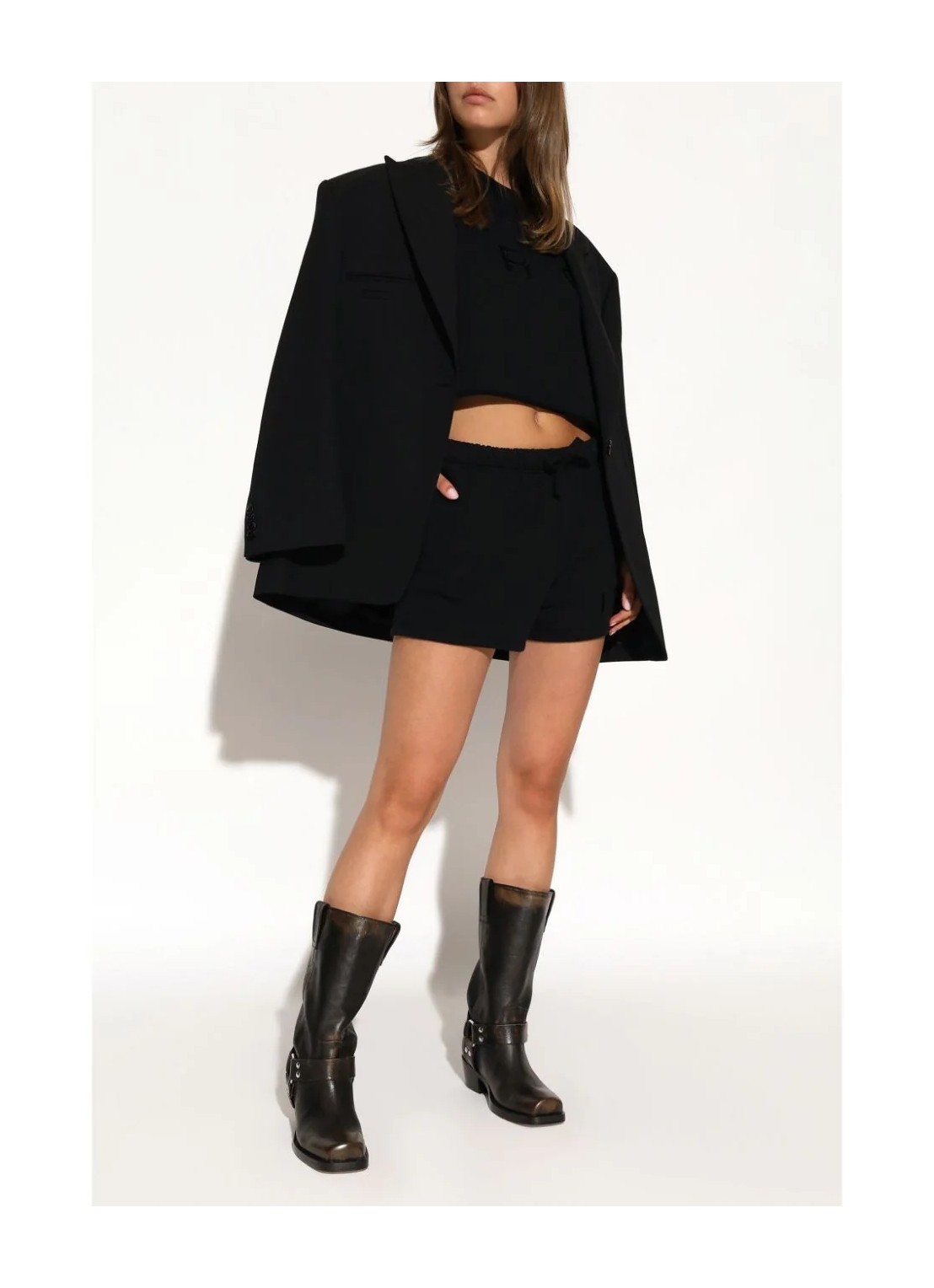 Iro Strap-up Shorts In Black