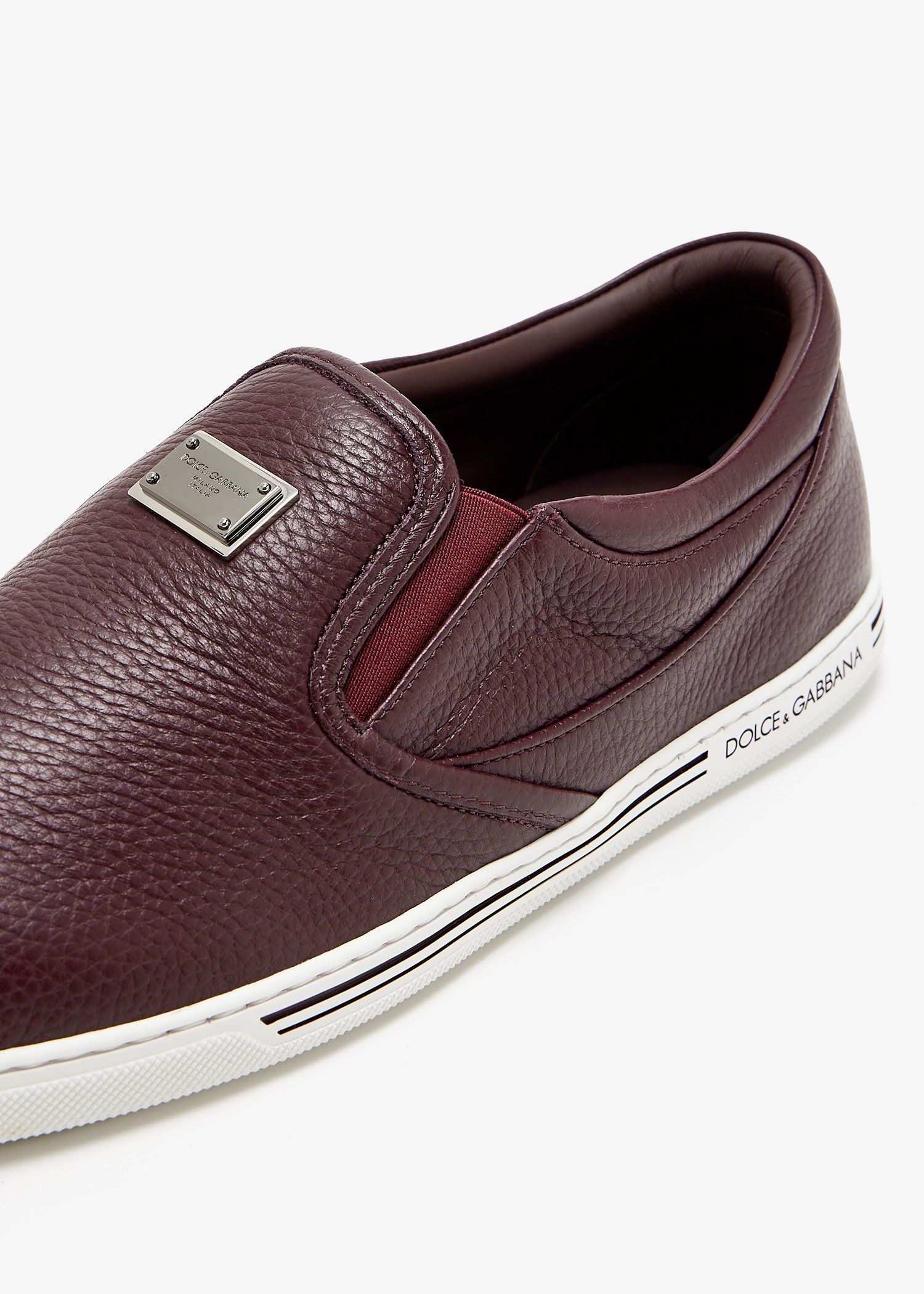 Dolce & Gabbana Saint Tropez Deerskin Sneakers In Red
