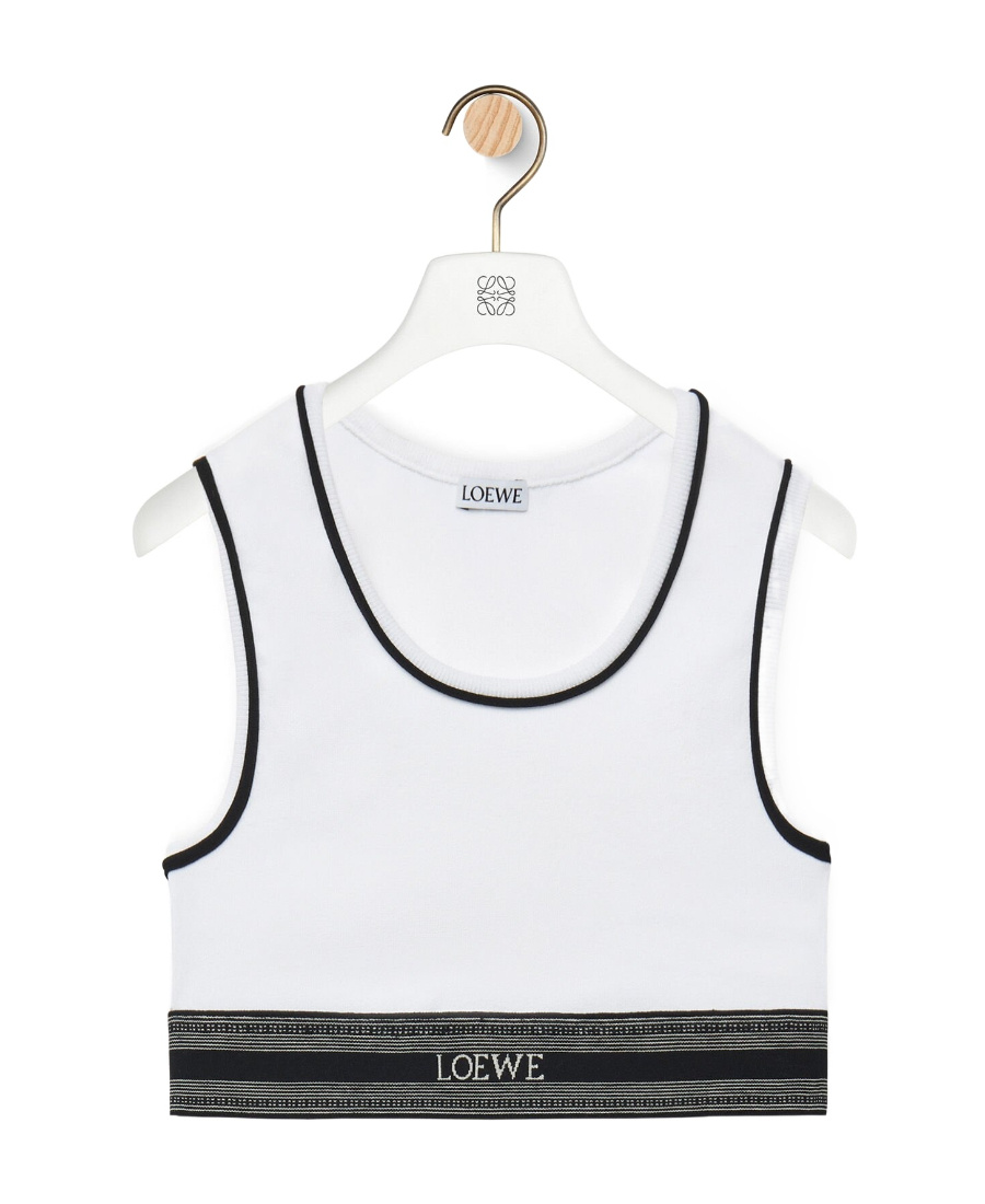 Loewe Stretch-ponte Sports Bra In White