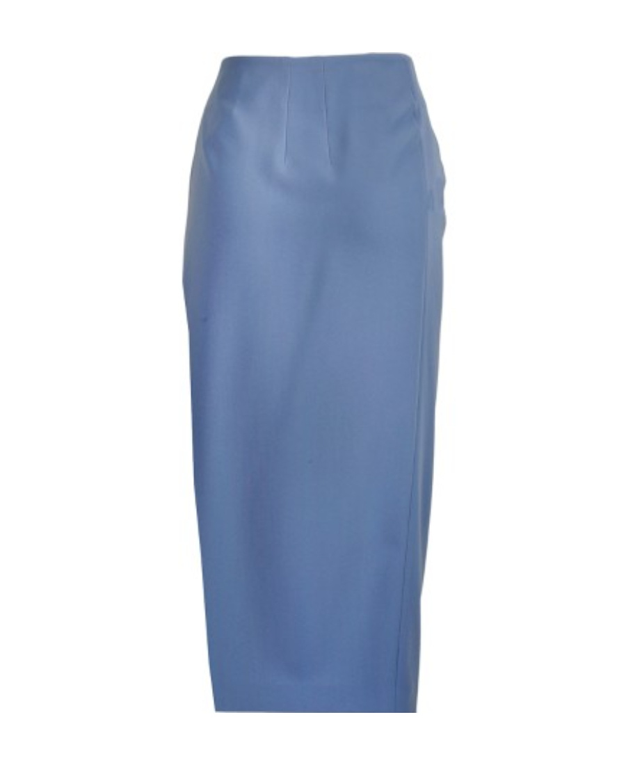 Shop Emporio Armani Emblem Skirt In Blue