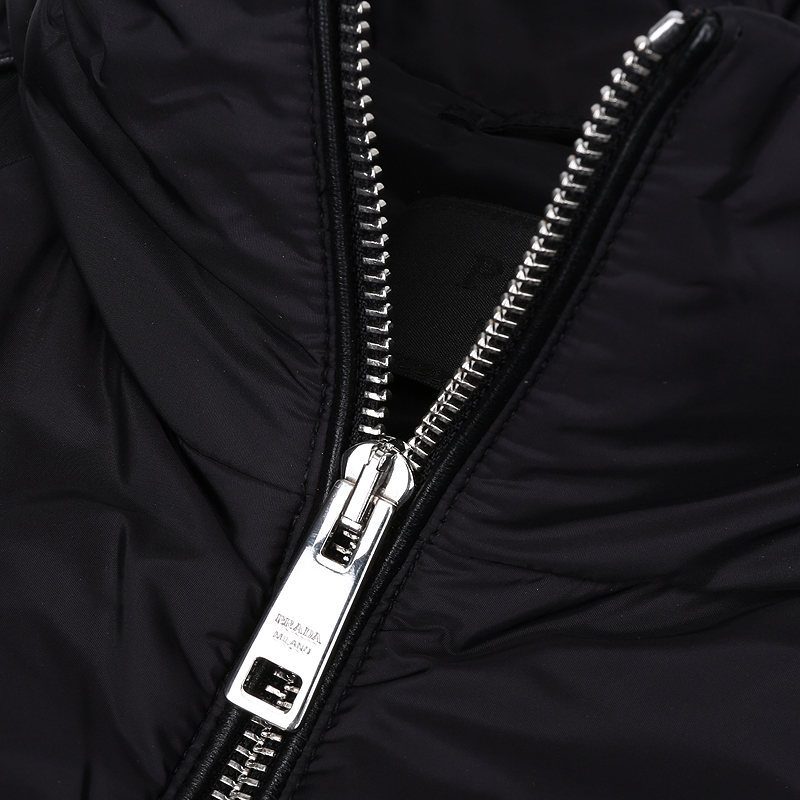 Prada Zippered Casual Jacket In Black