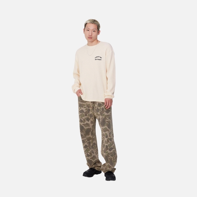 Carhartt Long-sleeved T-shirt In Nude
