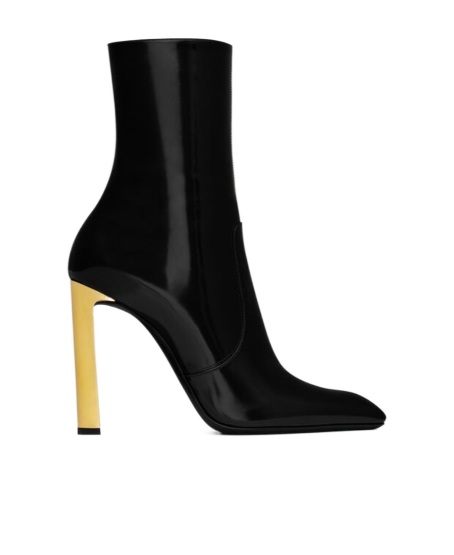 Saint Laurent Auteuil 100mm Leather Boots In Black