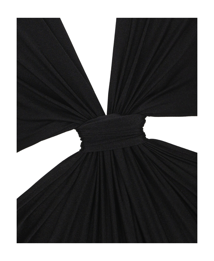 Saint Laurent Knot-detail Halterneck Jumpsuit In Black
