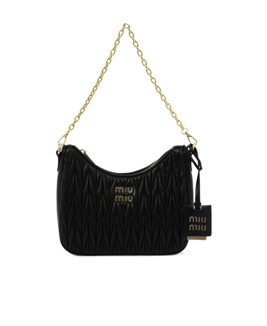 Miu Miu Leather Handbag In Black