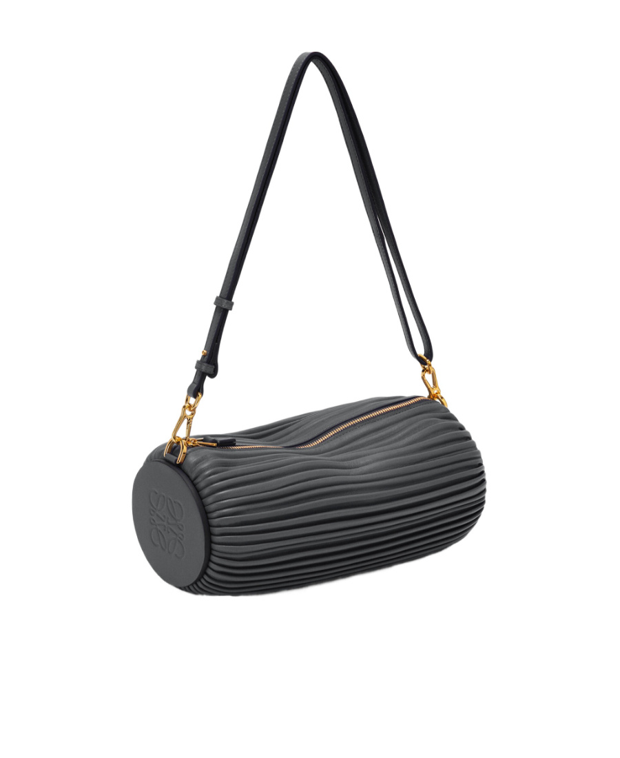 Loewe Bracelet Pouch Large Leather-blend Clutch Bag In Black