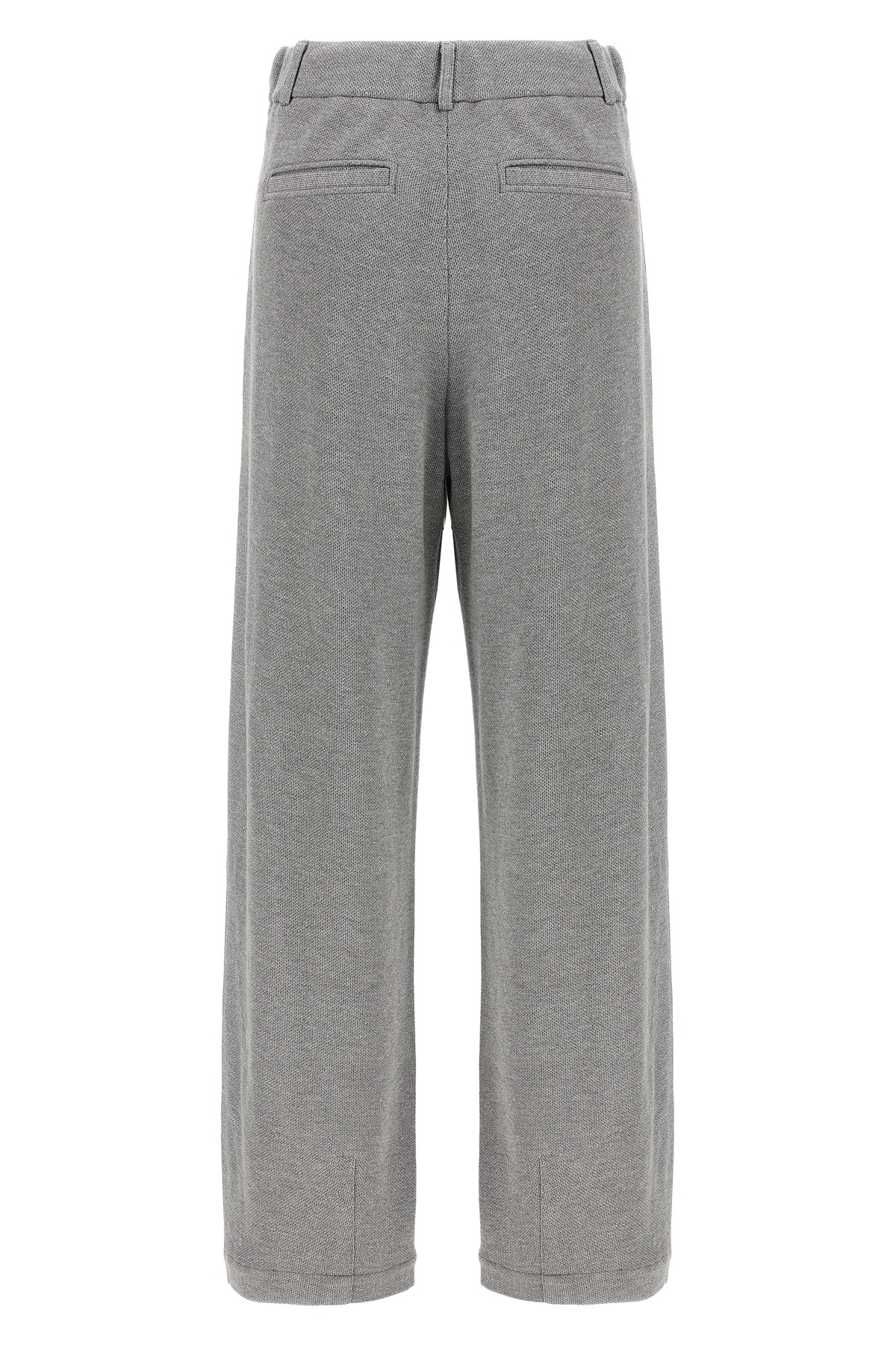 Brunello Cucinelli Trousers With Belt Loops And Pockets In Gray