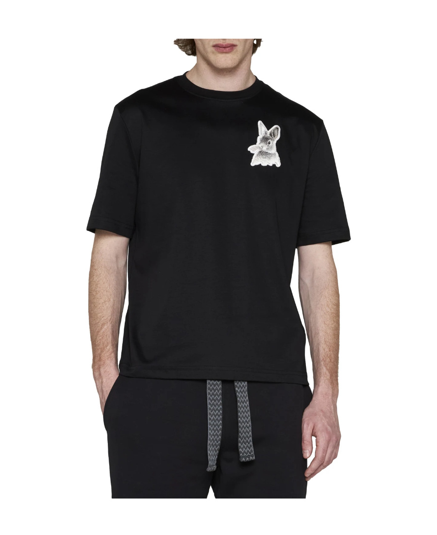 Lanvin L Rabbit Patch T-shirt In Black