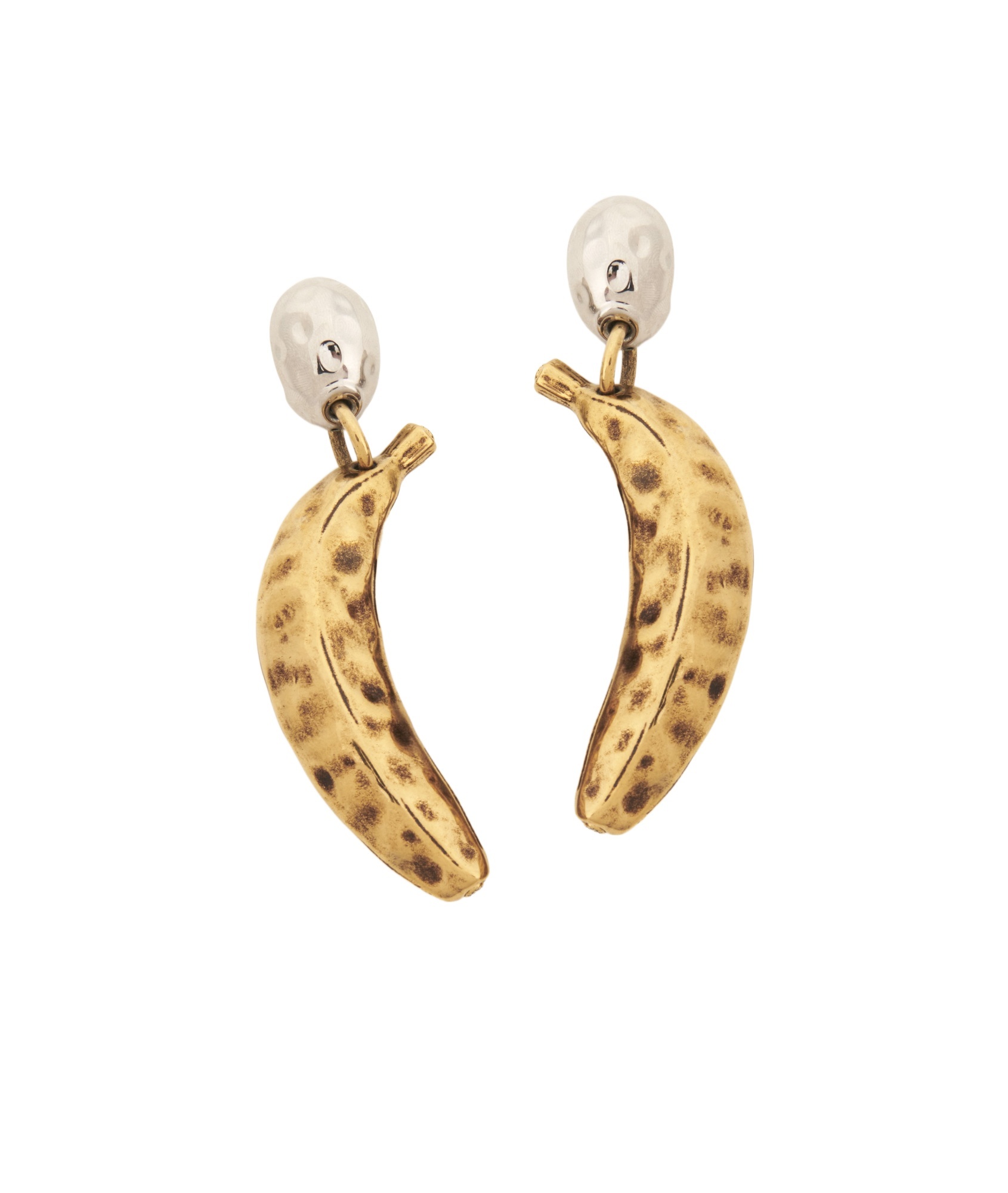 Chloé Chloe Women Two-tone Metal Chloe Bananas Earrings In Yellow
