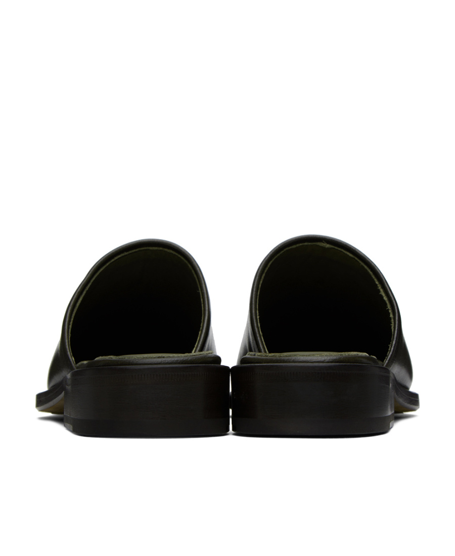 Lemaire Black Square Mules In Black