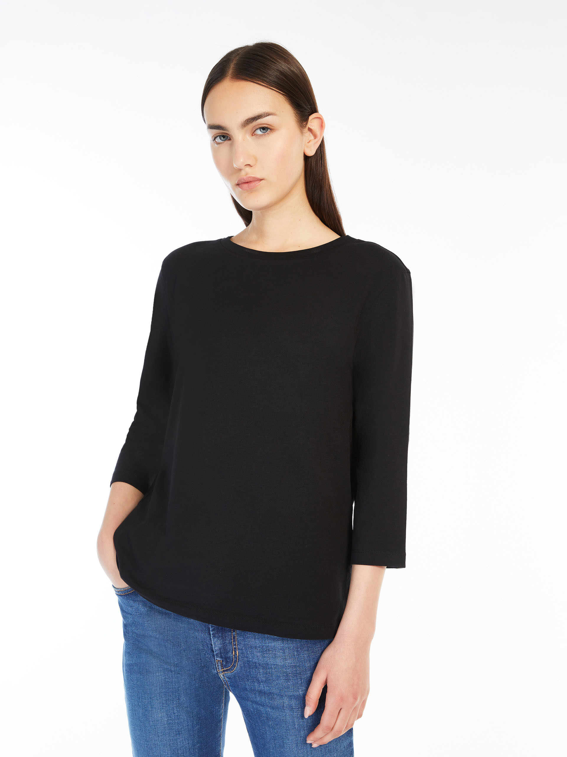 Weekend Max Mara Long Sleeved T-shirt In Black