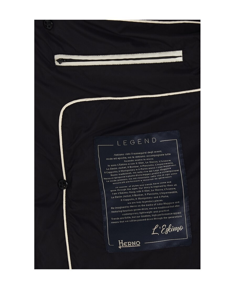 Herno Flap Pockets Padded Coat In Black