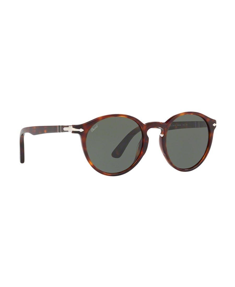 Persol Round Frame Sunglasses In Brown