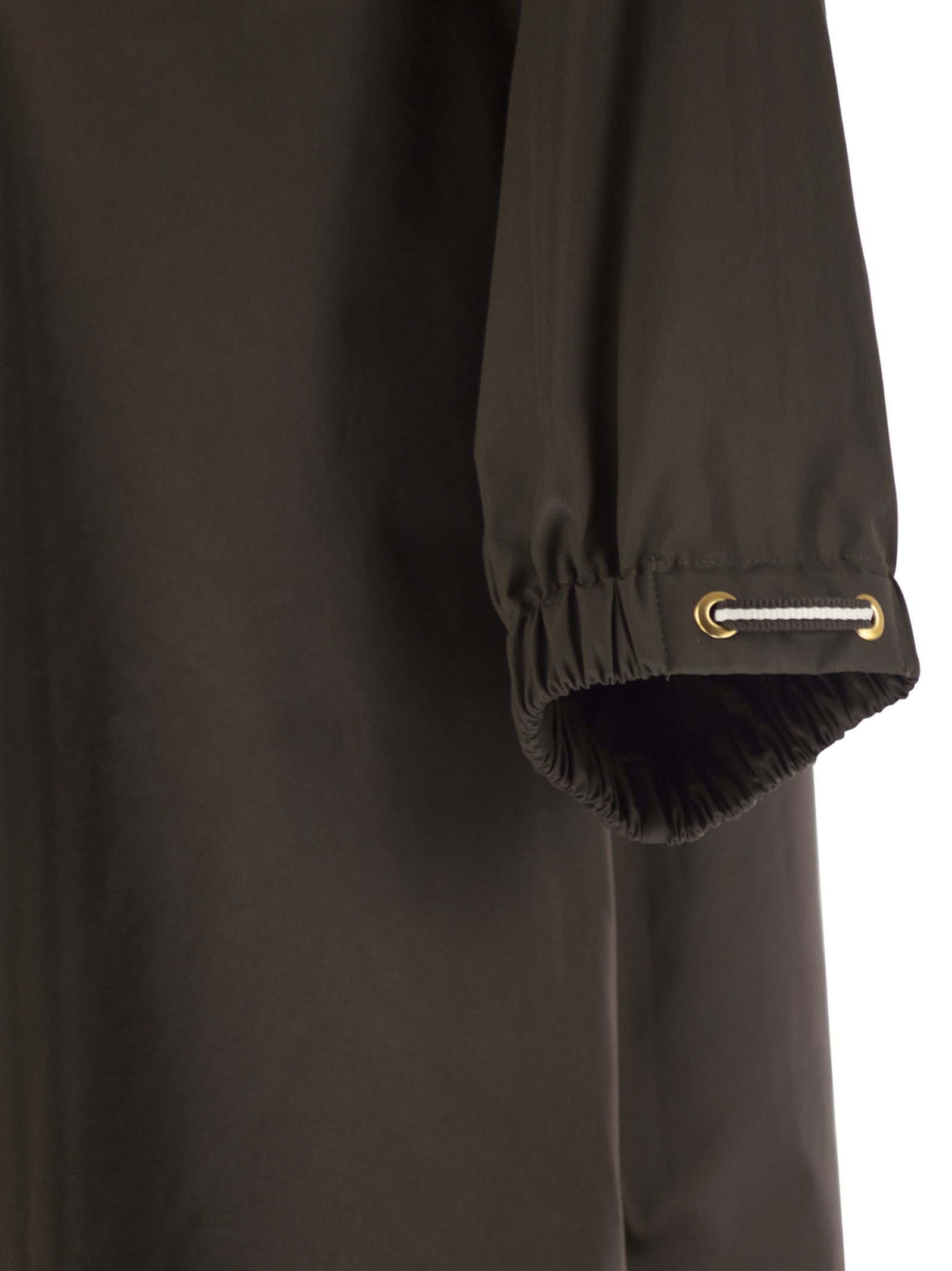 Max Mara Brown Cotton Poplin Teano Shirt In Black