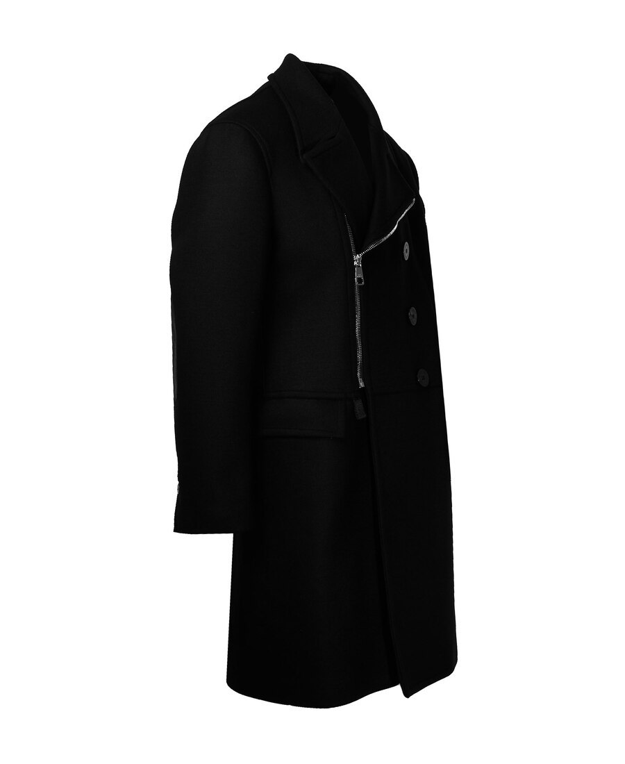Neil Barrett Zip-up Long-sleeved Coat In Black
