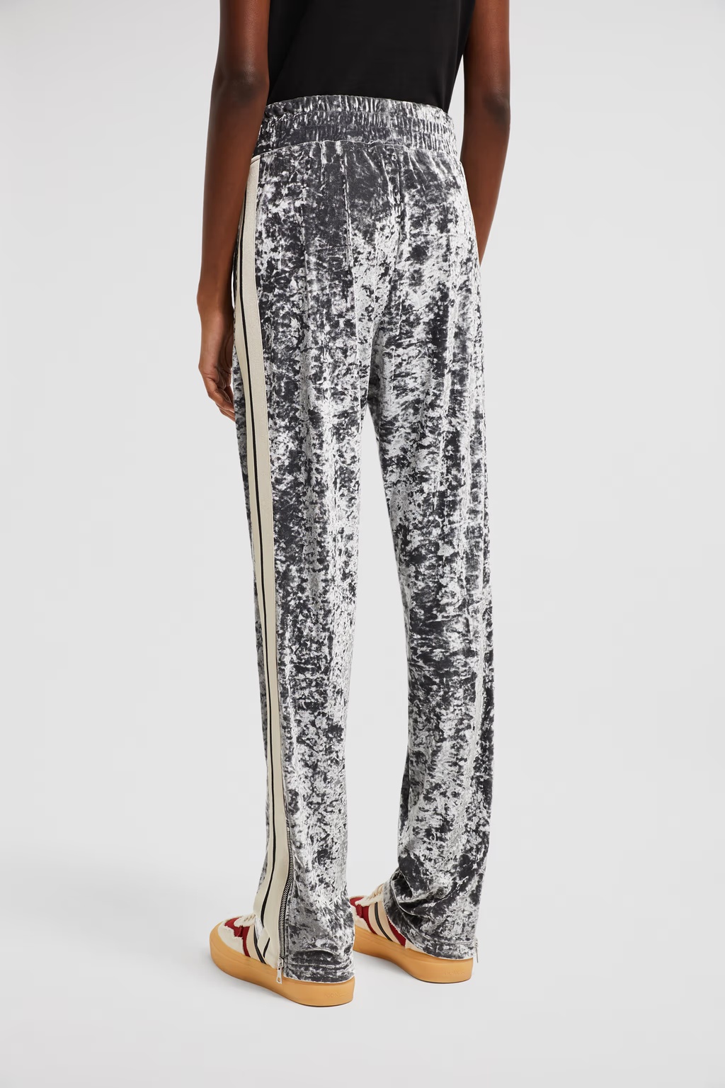 MONCLER MONCLER X PALM ANGELS CHENILLE ZIP-UP TRACK PANTS 