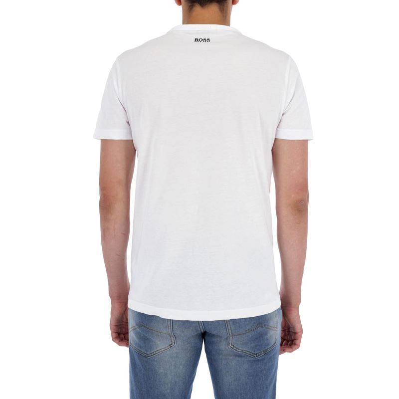 Hugo Boss T-shirt With Round Neck And Short Sleeves In White