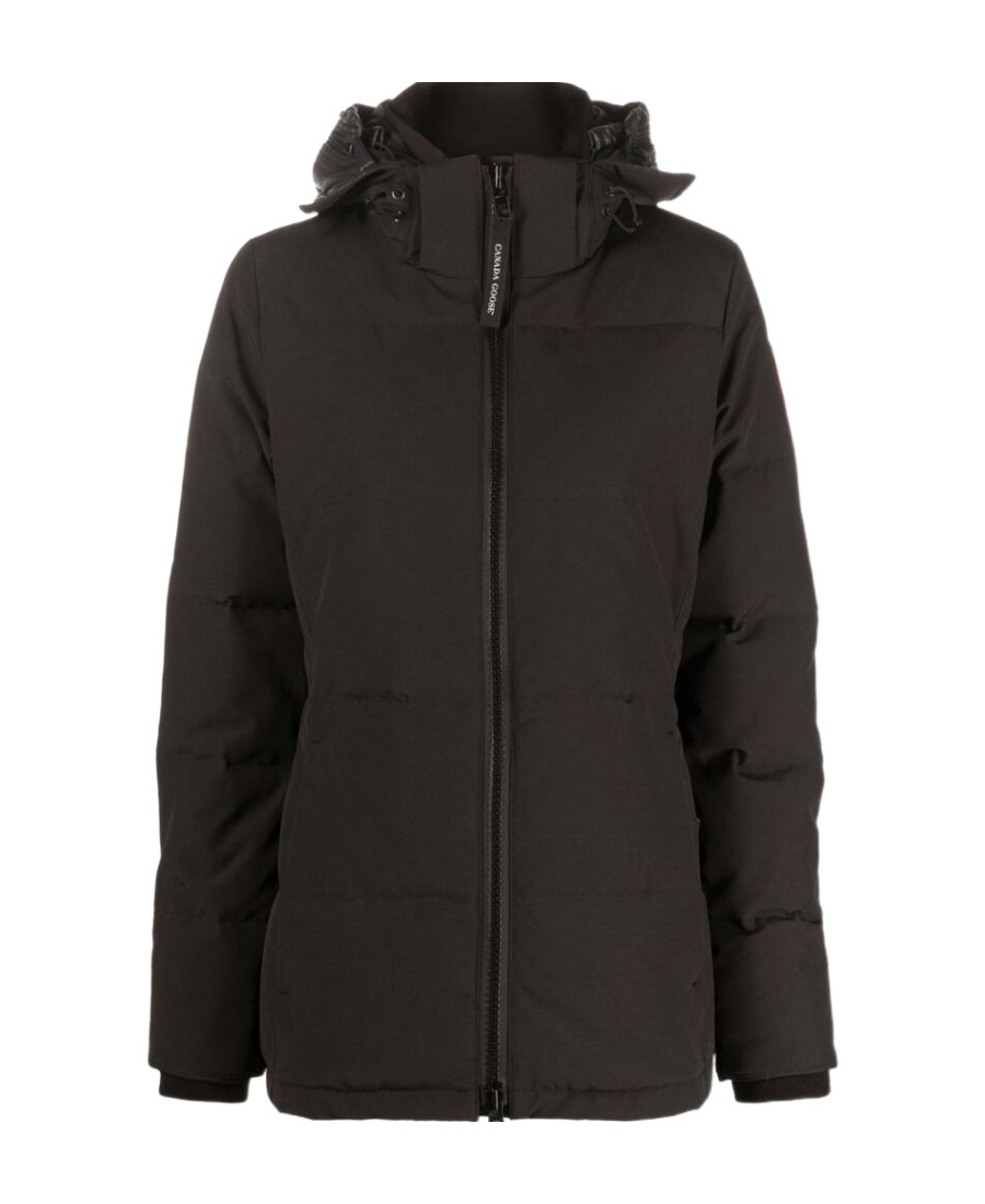 Shop Canada Goose Hooded Padded Coat In Black