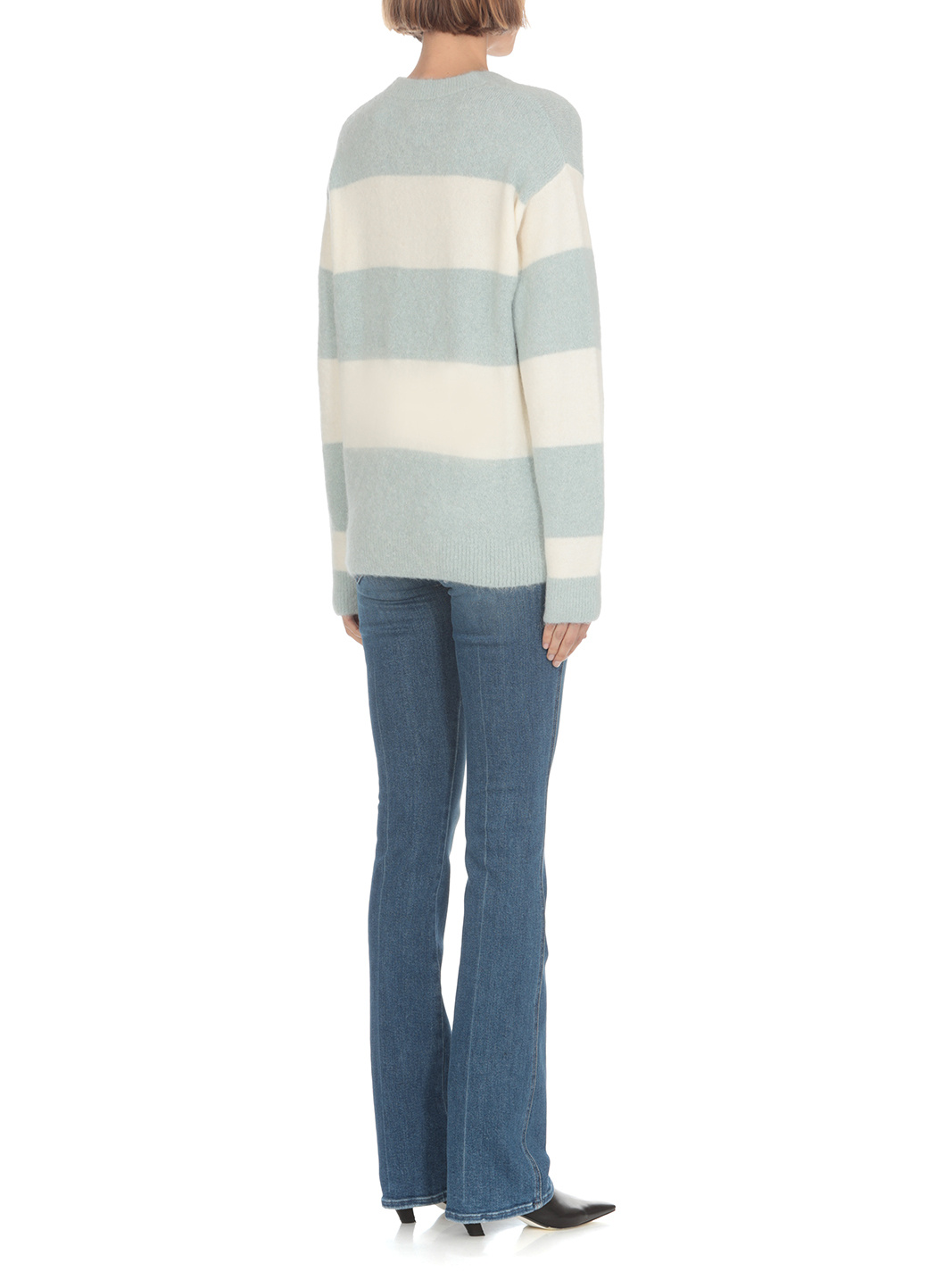 Apc Alice Horizontal-stripe Knitted Jumper In White