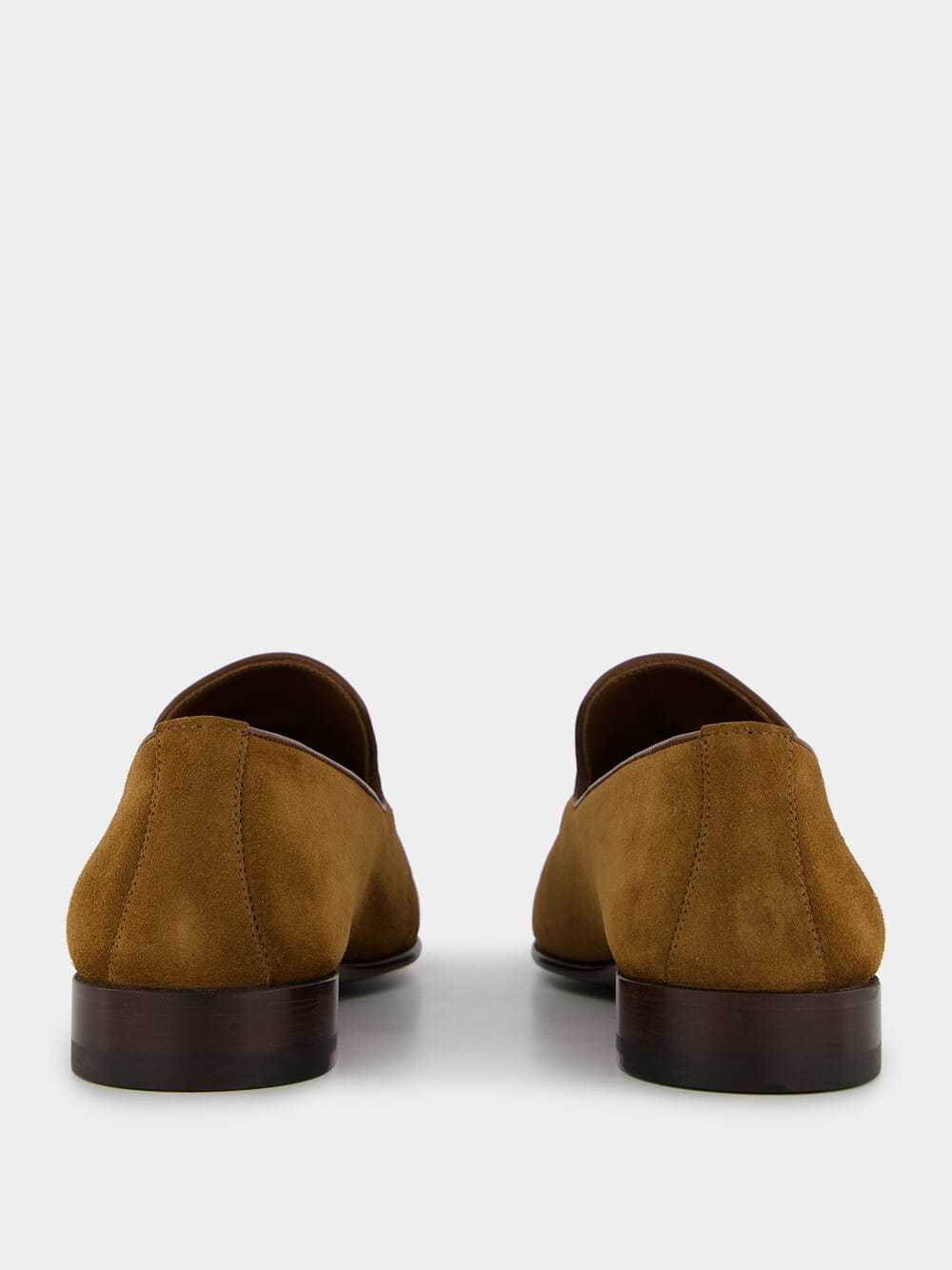 Manolo Blahnik Round Toe Loafers In Brown