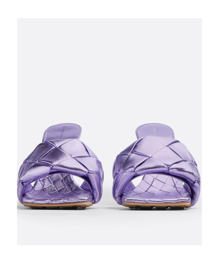 Bottega Veneta Lilac Nappa Leather Lido Sandals In Purple