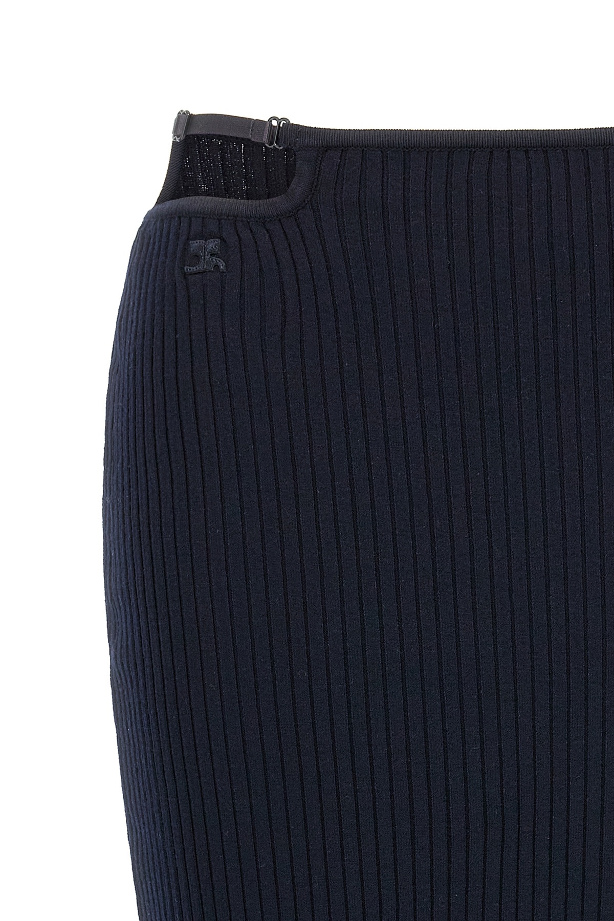 Shop Courrèges Loop Skirt In Black