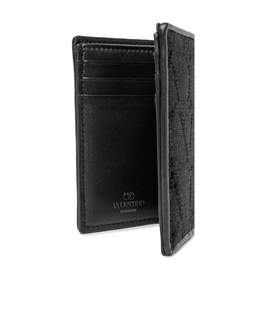 Valentino Toile Iconographe Bi-fold Cardholder In Black
