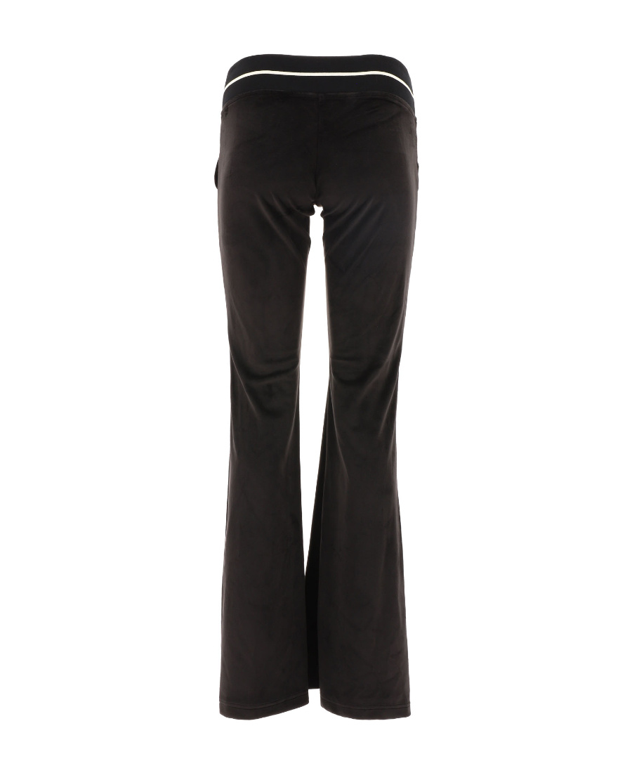 Shop Palm Angels Stripe-detail Flared Trousers In Black