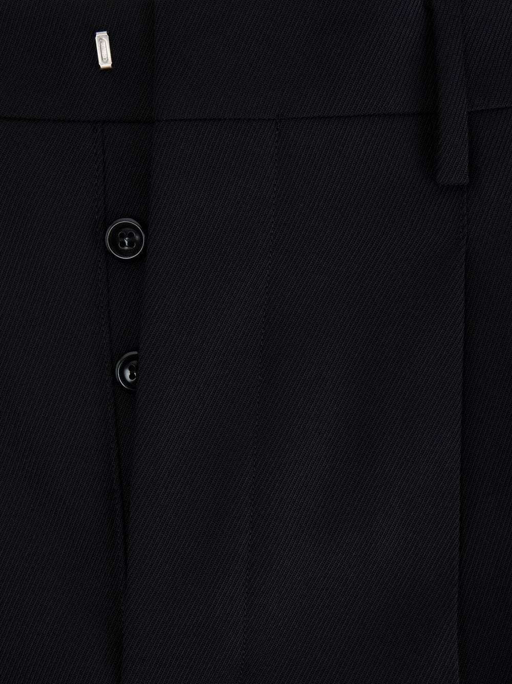 Shop Ami Alexandre Mattiussi Ami Pleated Turn-up Brim Trousers In Black