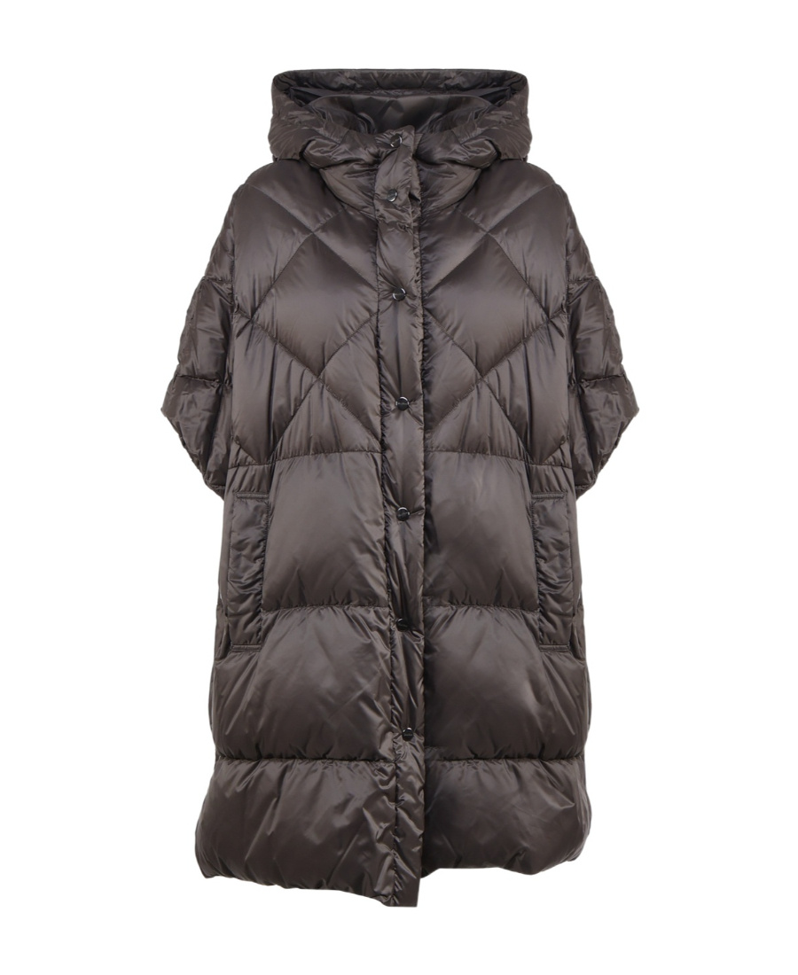 Max Mara Cape Hooded Cotton Suit In Black