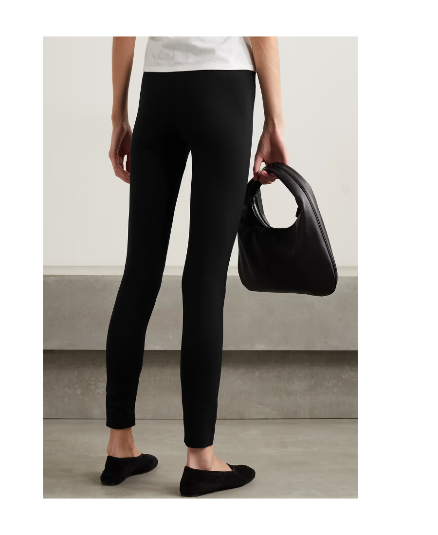 The Row Elastic Double Rib Leggings In Black