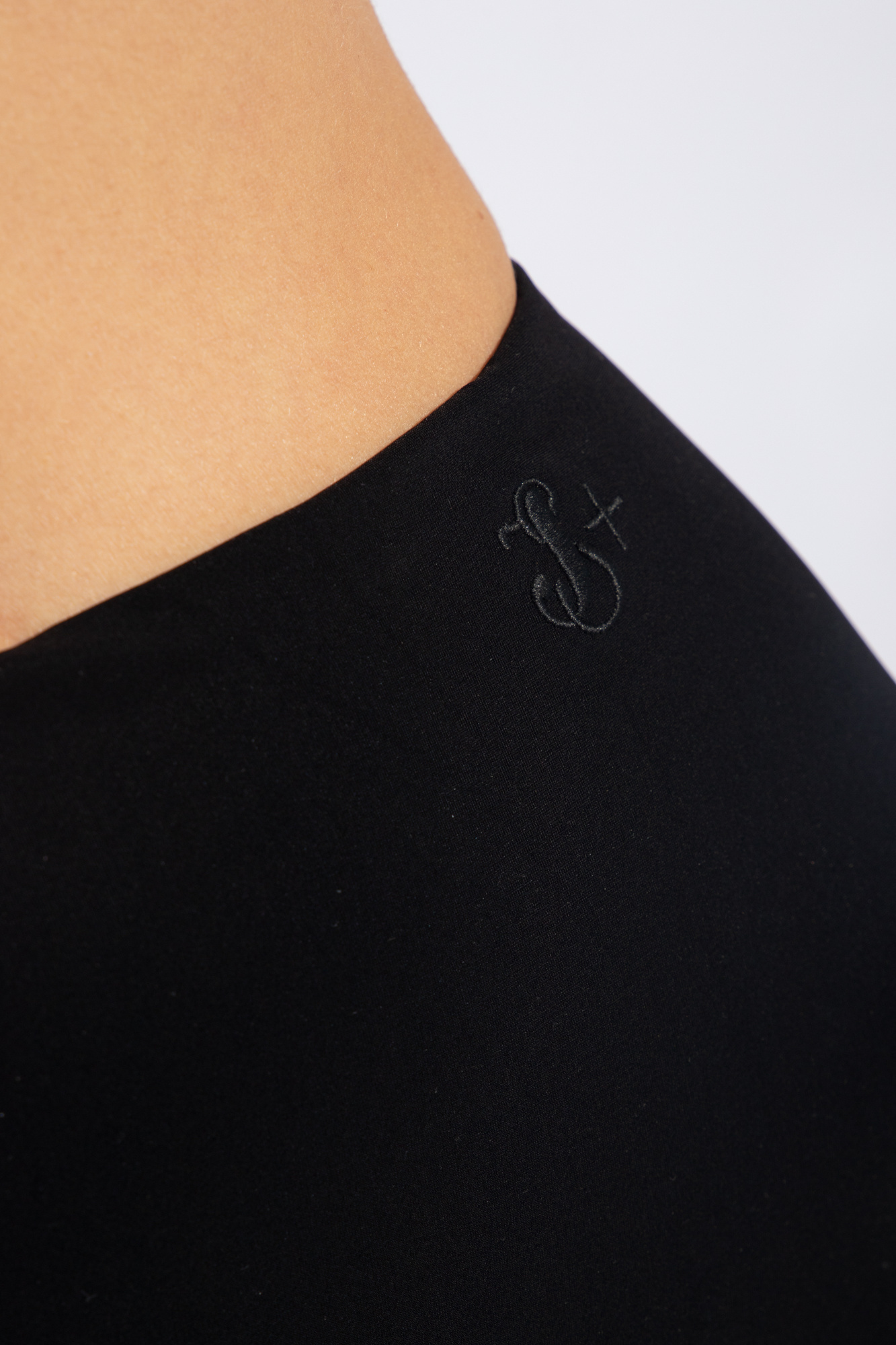 Jil Sander Logo-embroidered Bikini Bottom In Black