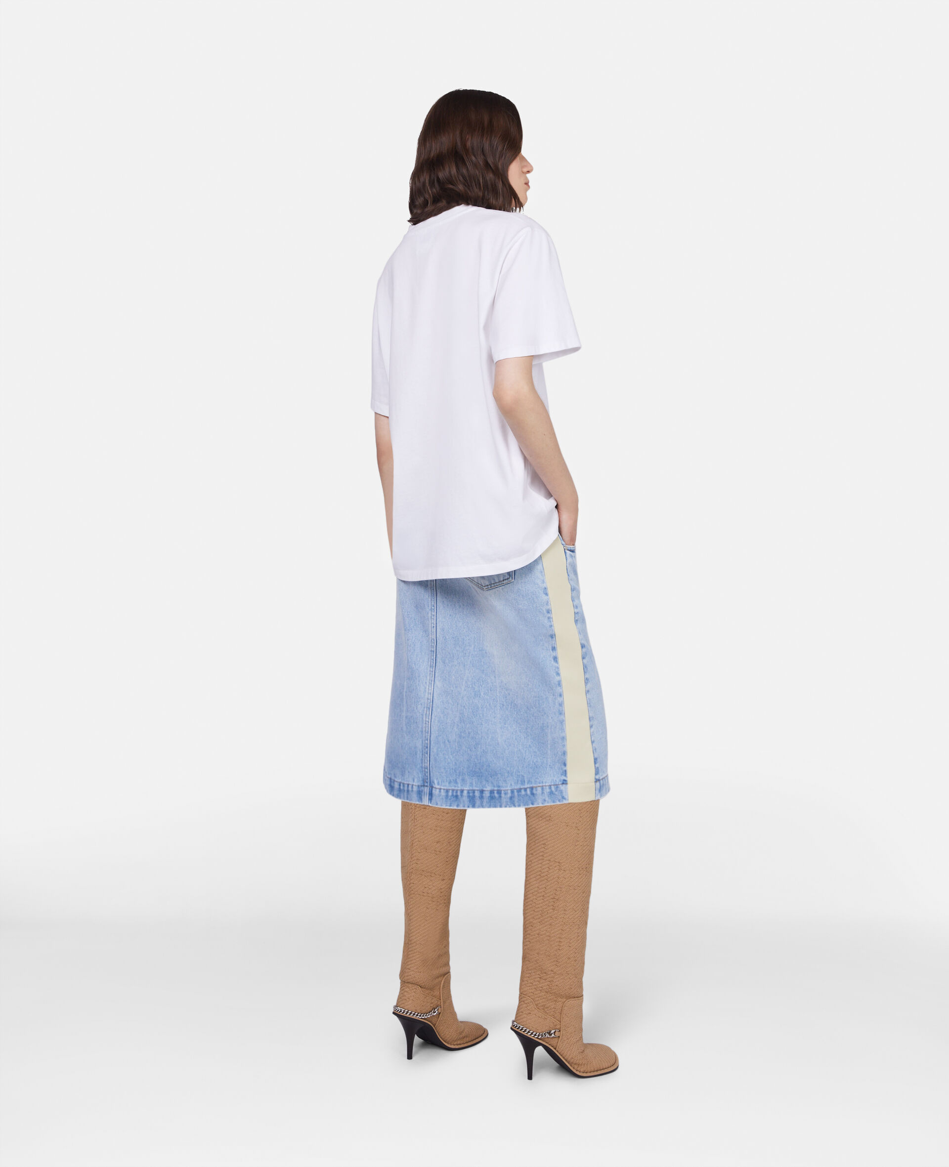 Stella Mccartney Stella Mc Cartney White Crew Neck T Shirt With Logo In White